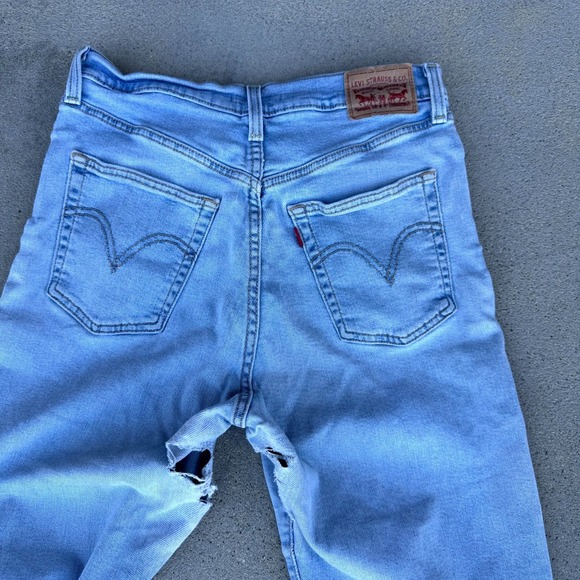 Levi's Denim - Levi's Ribcage Straight Ankle Jeans Women 29x27‎ Blue Denim Pants